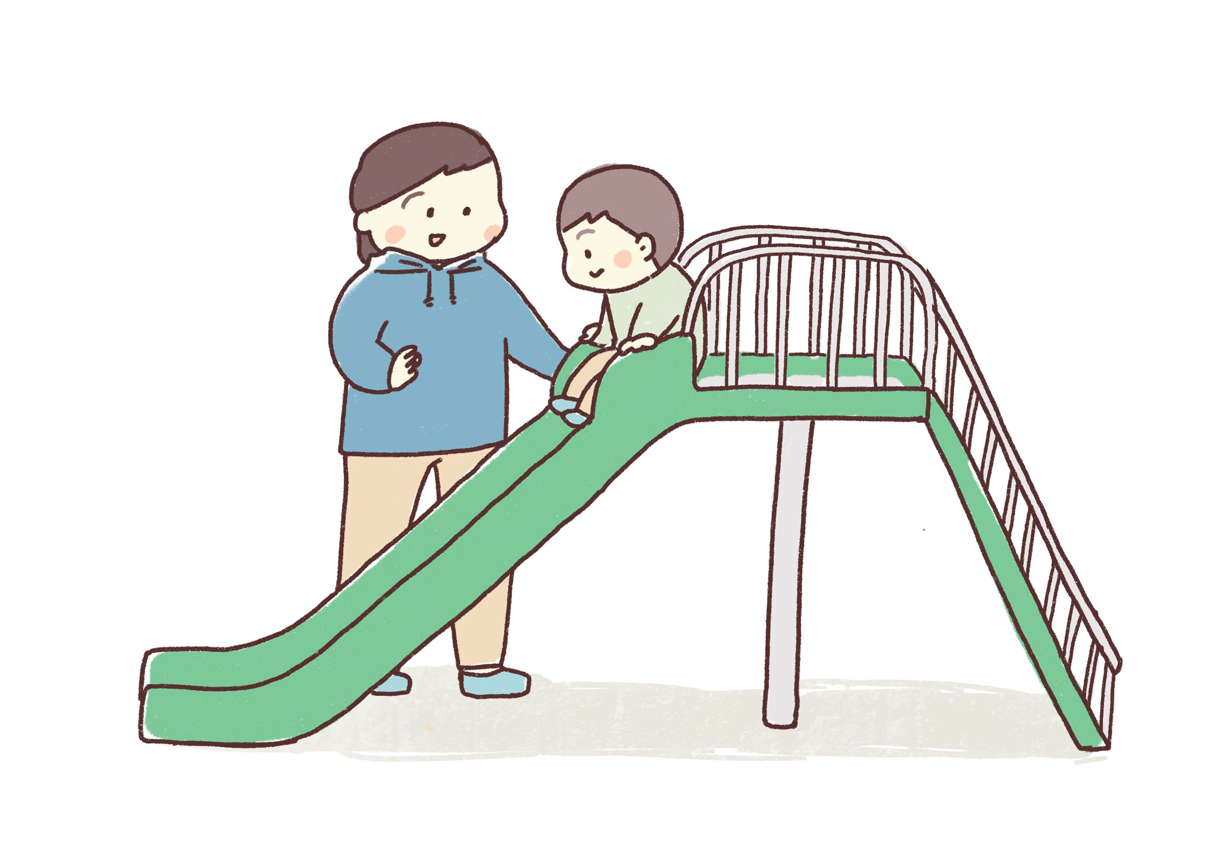 公園の遊具を安全に楽しもう～滑り台編～