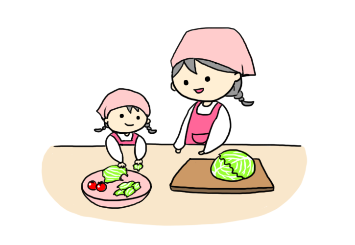 火も包丁も使わない！？親子クッキング