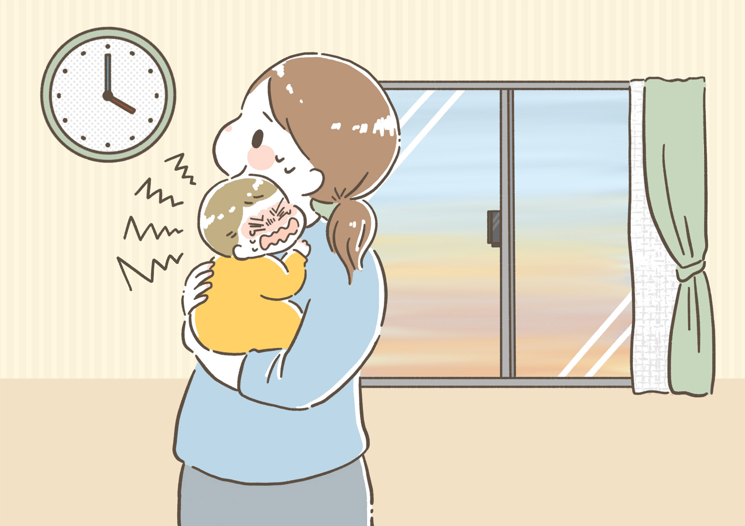 赤ちゃんが夕方に泣く「黄昏泣き」って？