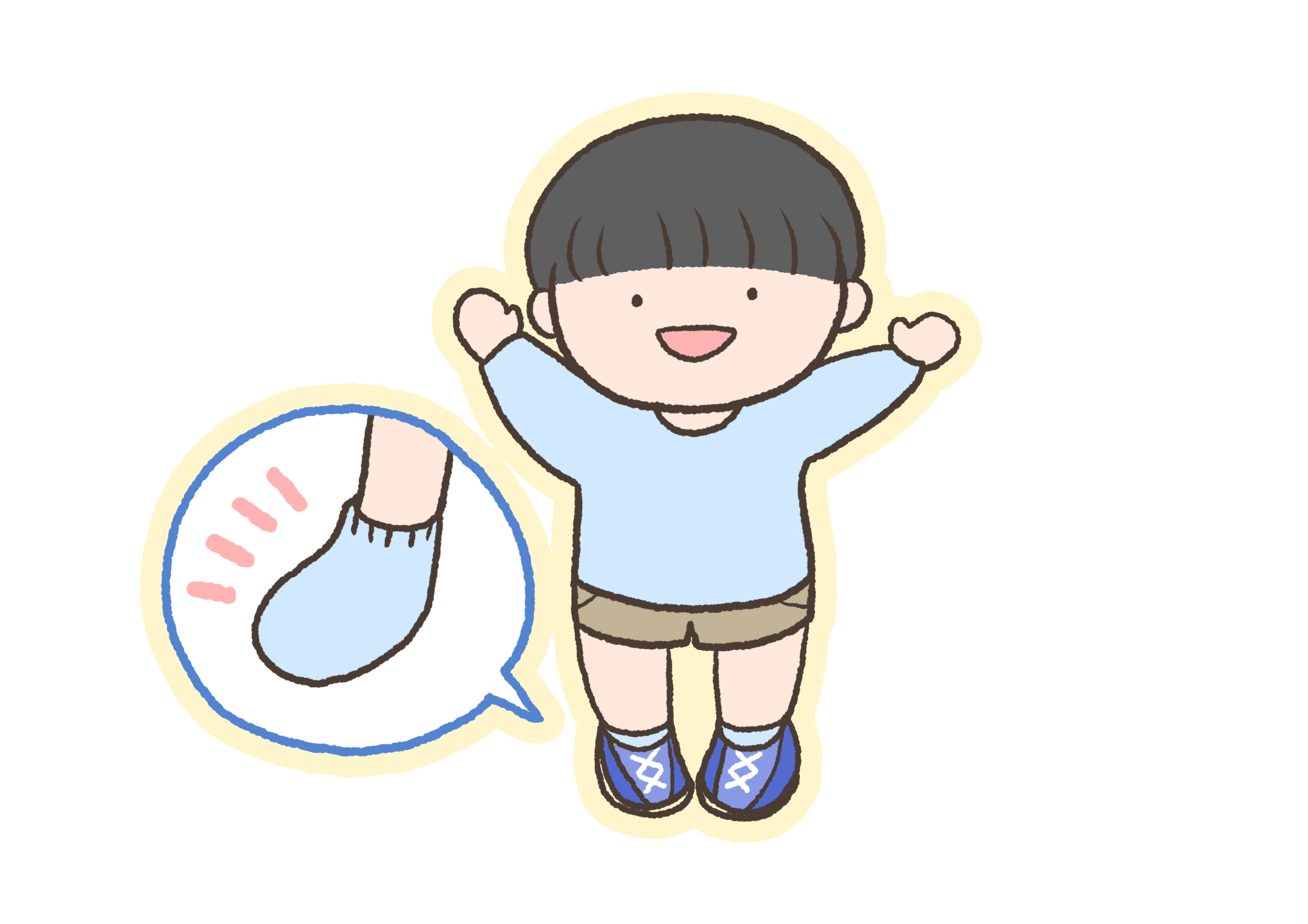 子どもが靴を履くときにくつ下を履くメリット