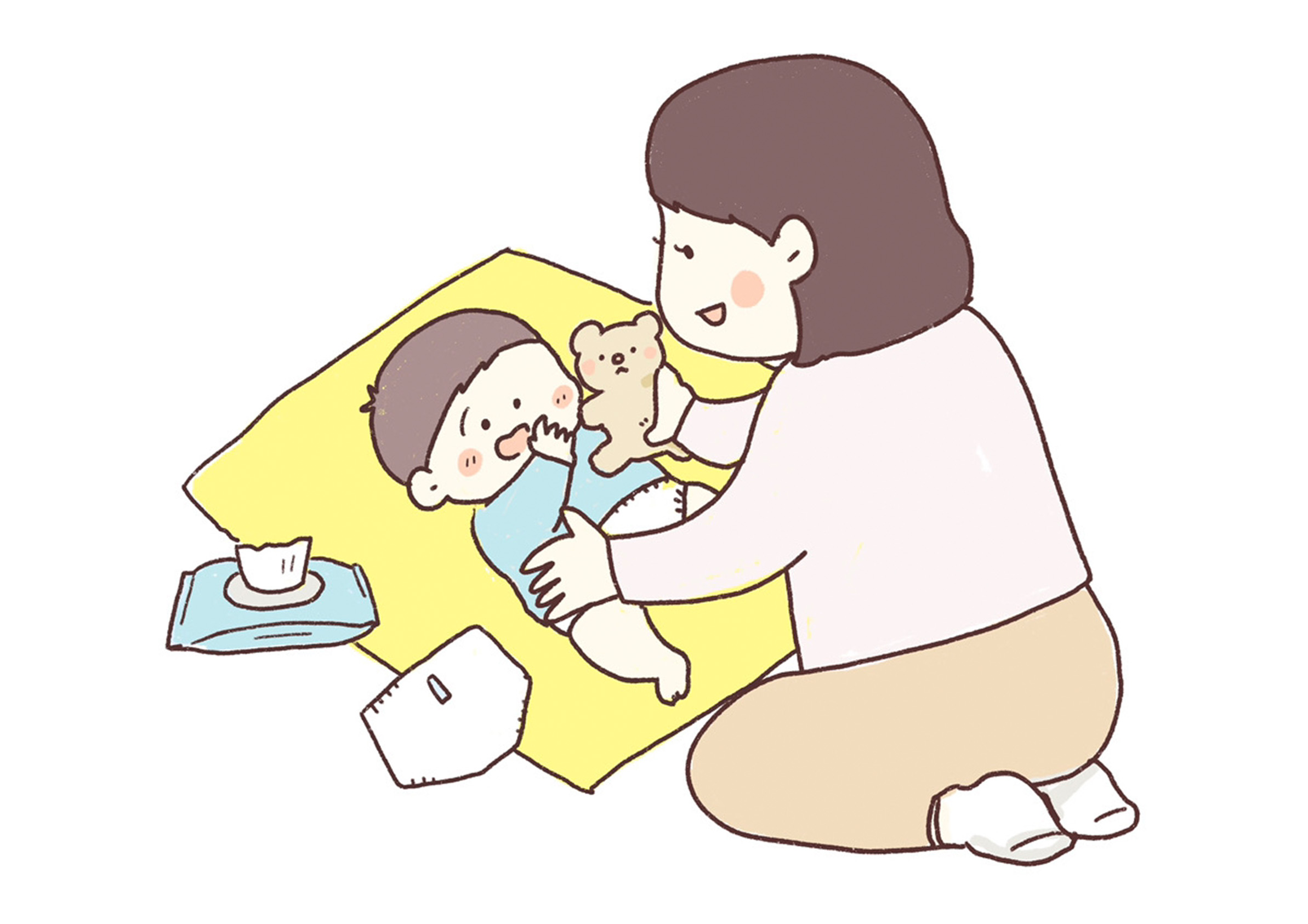 オムツ替えを嫌がる子への対処法