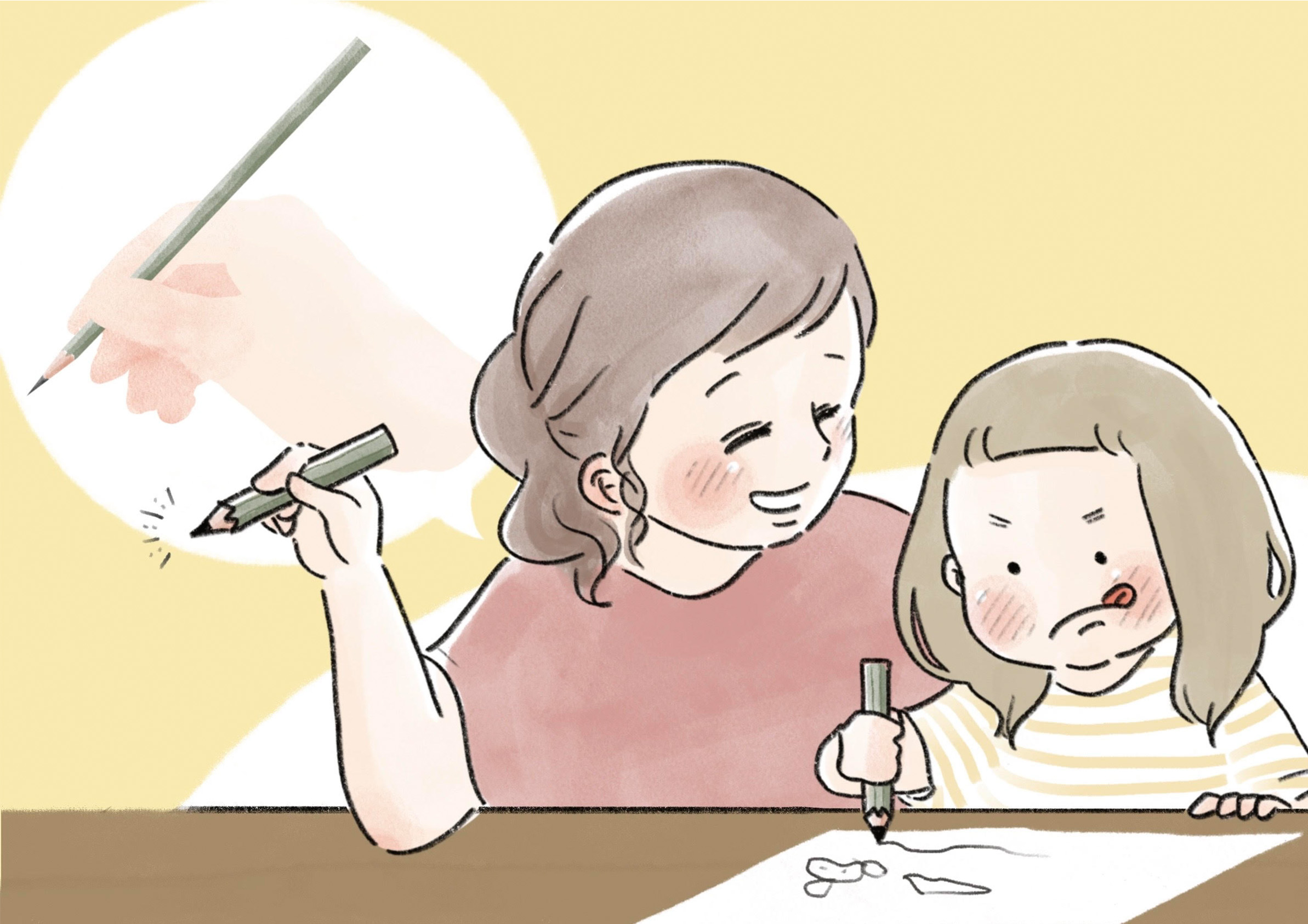 子どもにえんぴつを持たせるタイミングは？